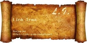 Link Irma névjegykártya